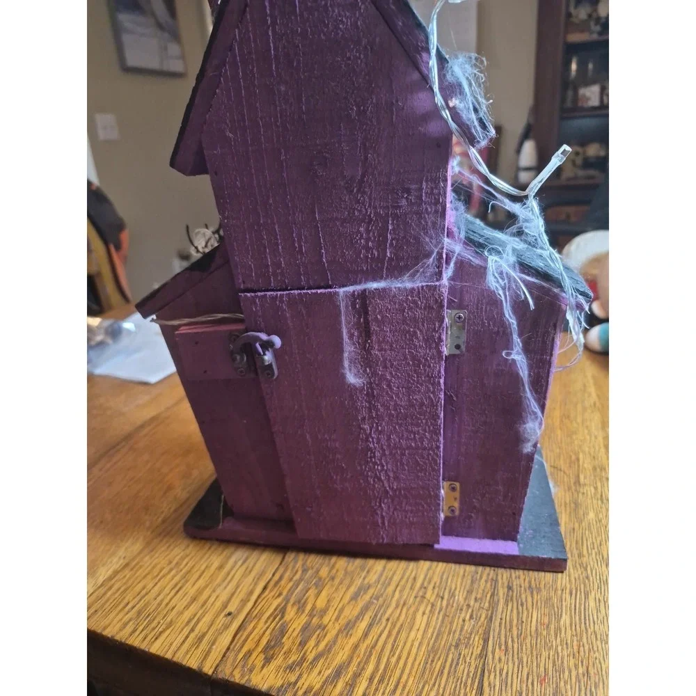 Wooden Halloween HOUSE With Lights